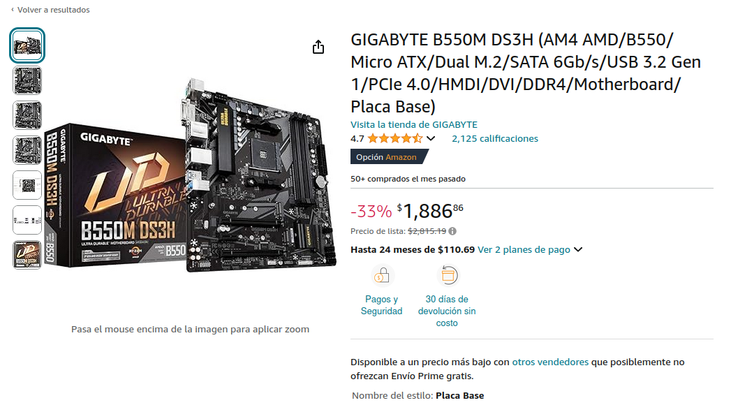 GIGABYTE B550M DS3H