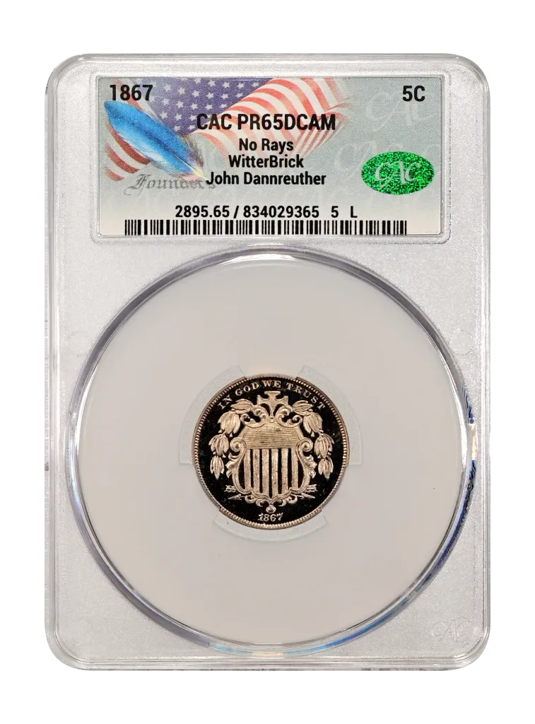 1867 Shield Nickels, Proof - WitterBrick #834029365