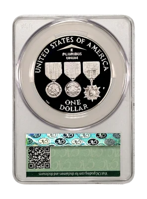 $1 Modern Commems, Proof | 1994-P Vietnam Veterans Memorial S$1 DCAM ...