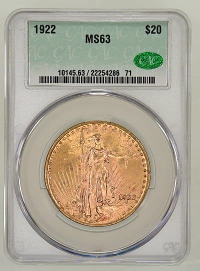 CAC Grading Coin Obverse