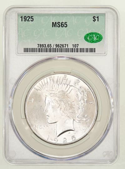 CAC Grading Coin Obverse