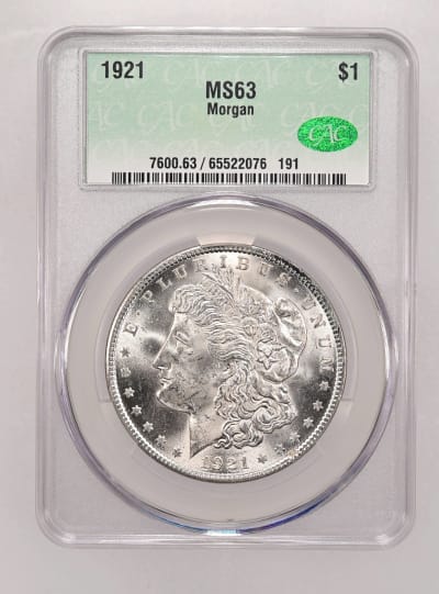 CAC Grading Coin Obverse