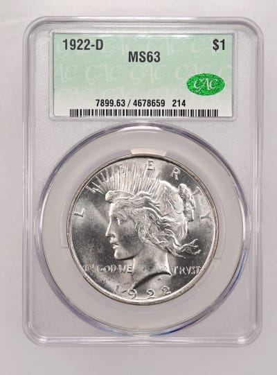 CAC Grading Coin Obverse