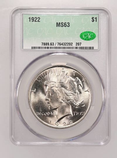 CAC Grading Coin Obverse