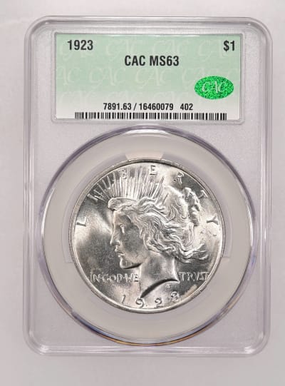 CAC Grading Coin Obverse