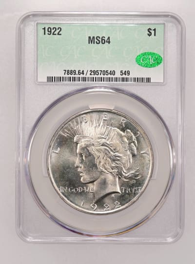 CAC Grading Coin Obverse