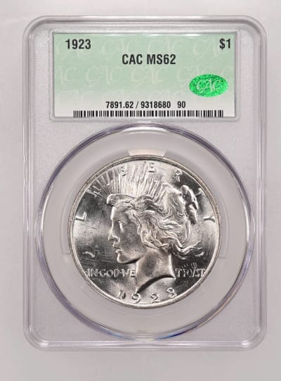 CAC Grading Coin Obverse