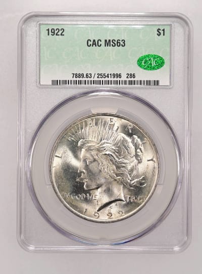 CAC Grading Coin Obverse