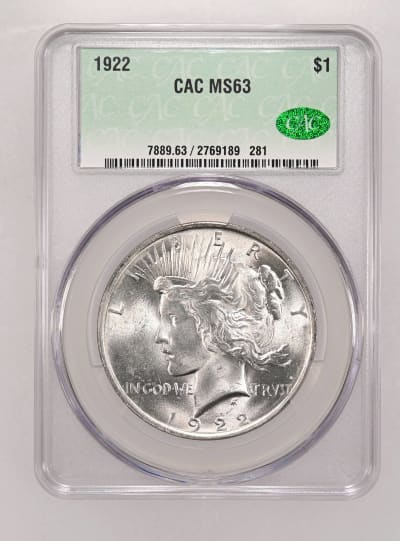 CAC Grading Coin Obverse