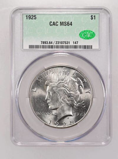 CAC Grading Coin Obverse
