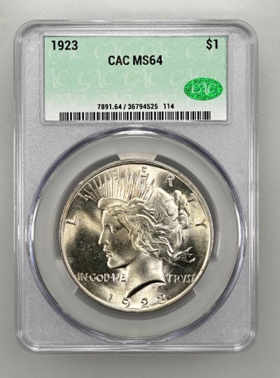 CAC Grading Coin Obverse