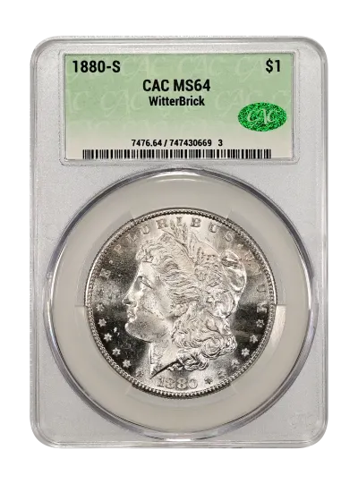 Morgan Dollars | 1880-S $1 MS64 CACG Certification 747430669 | CAC Grading