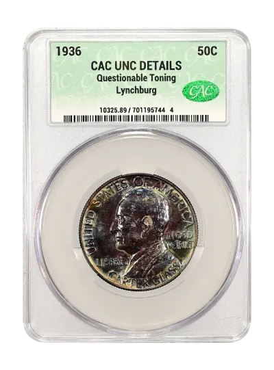 Silver Commemoratives | 1936 Lynchburg 50c UNC DETAILS (Questionable ...