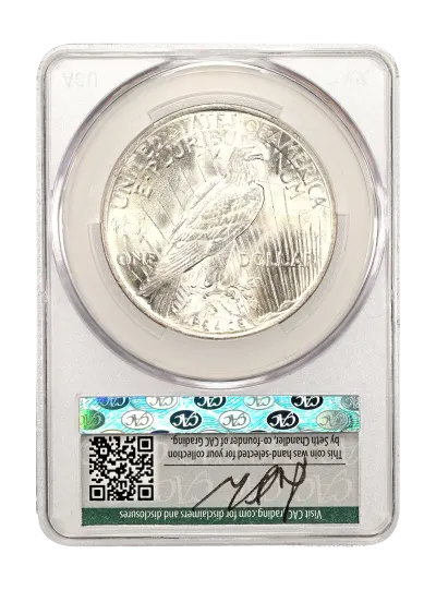 CAC Grading Coin Reverse
