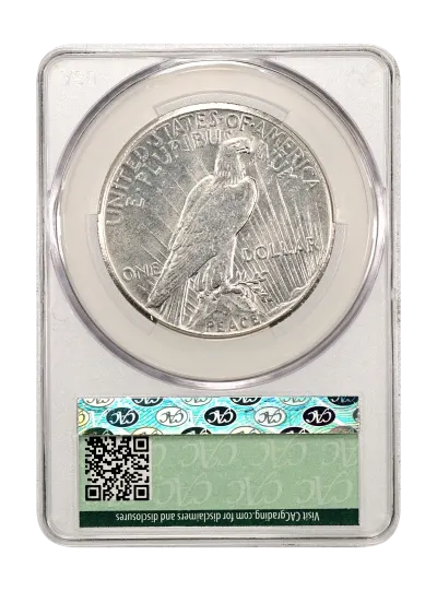 CAC Grading Coin Reverse