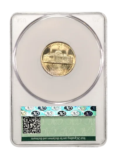 CAC Grading Coin Reverse