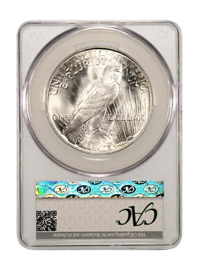 CAC Grading Coin Reverse