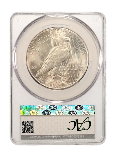 CAC Grading Coin Reverse