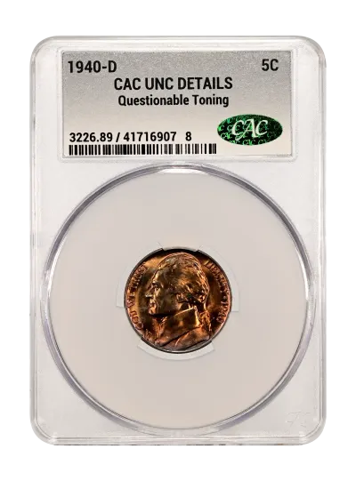 CAC Grading Coin Obverse