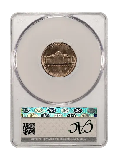 CAC Grading Coin Reverse