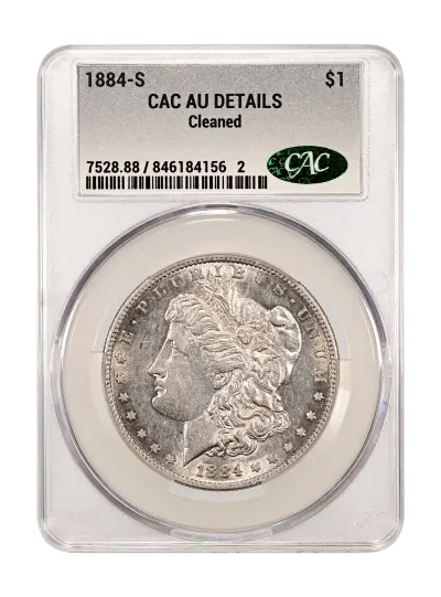 Morgan Dollars | 1884-S $1 AU DETAILS (Cleaned) CACG Certification ...