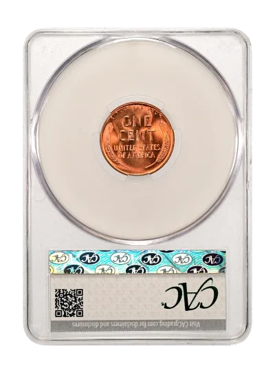 CAC Grading Coin Reverse