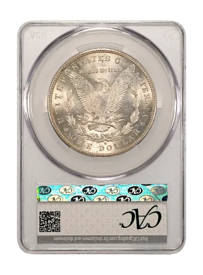 Morgan Dollars | 1891-S $1 AU58 CACG Certification 465942499 | CAC Grading