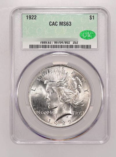 CAC Grading Coin Obverse