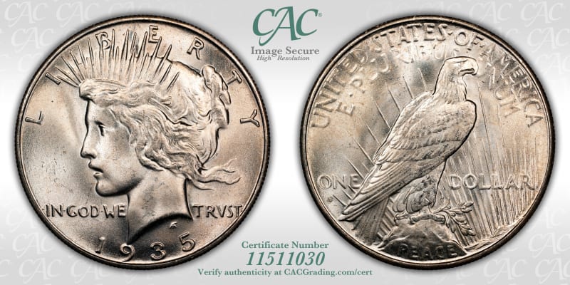 CAC Grading Coin Image Secure