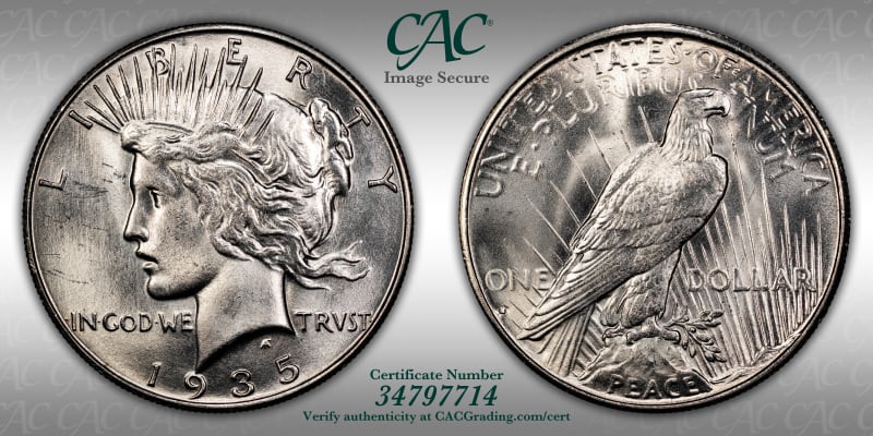 CAC Grading Coin Image Secure
