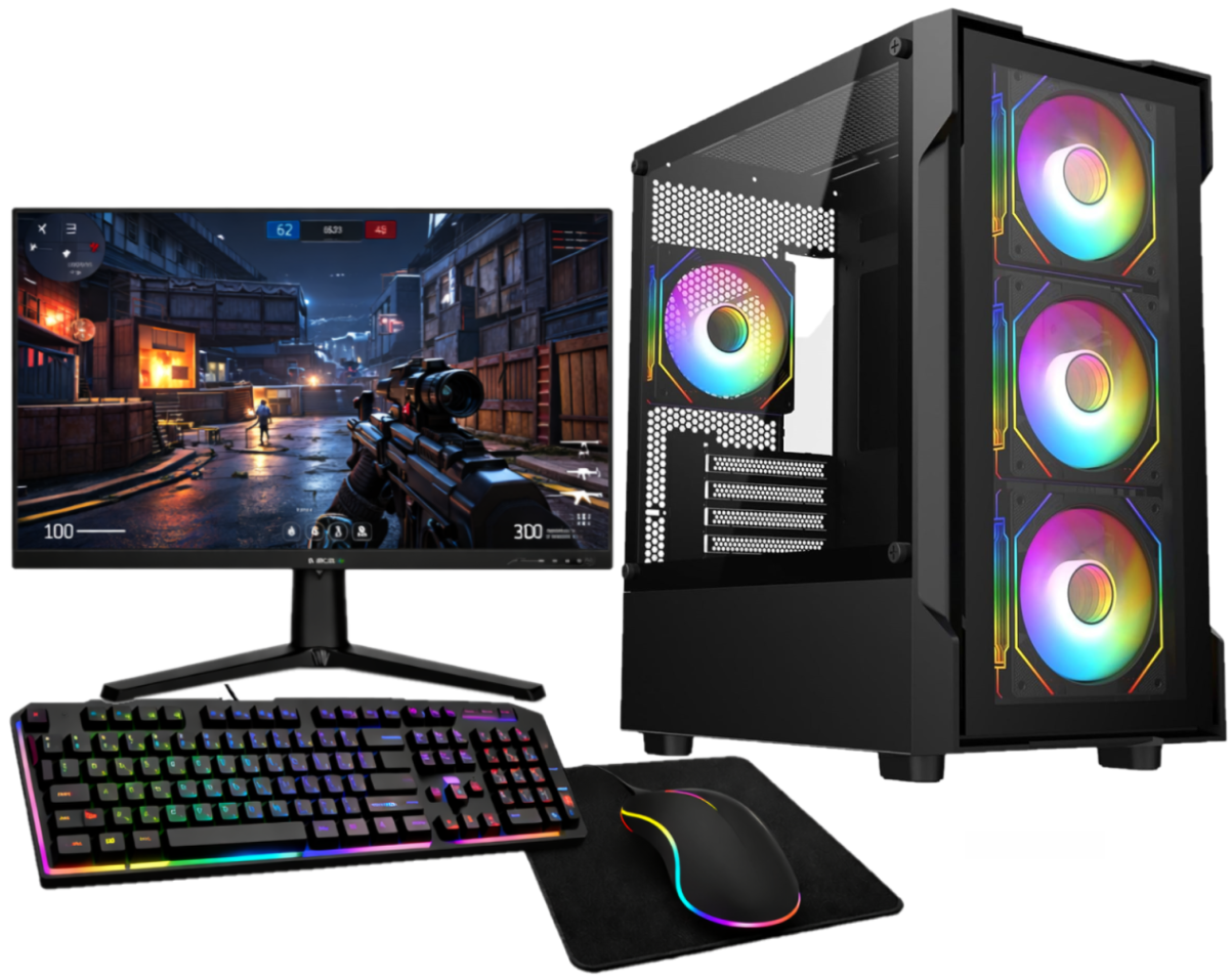 Fast Gaming PC Computer Bundle Core i7 16GB RAM 256GB SSD + 1TB SATA ...