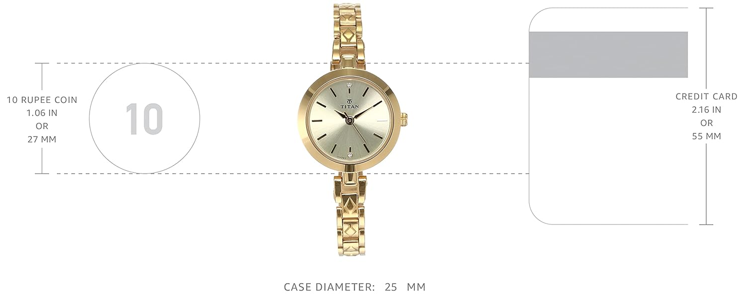 Titan Karishma Analog Champagne Dial Women's Watch