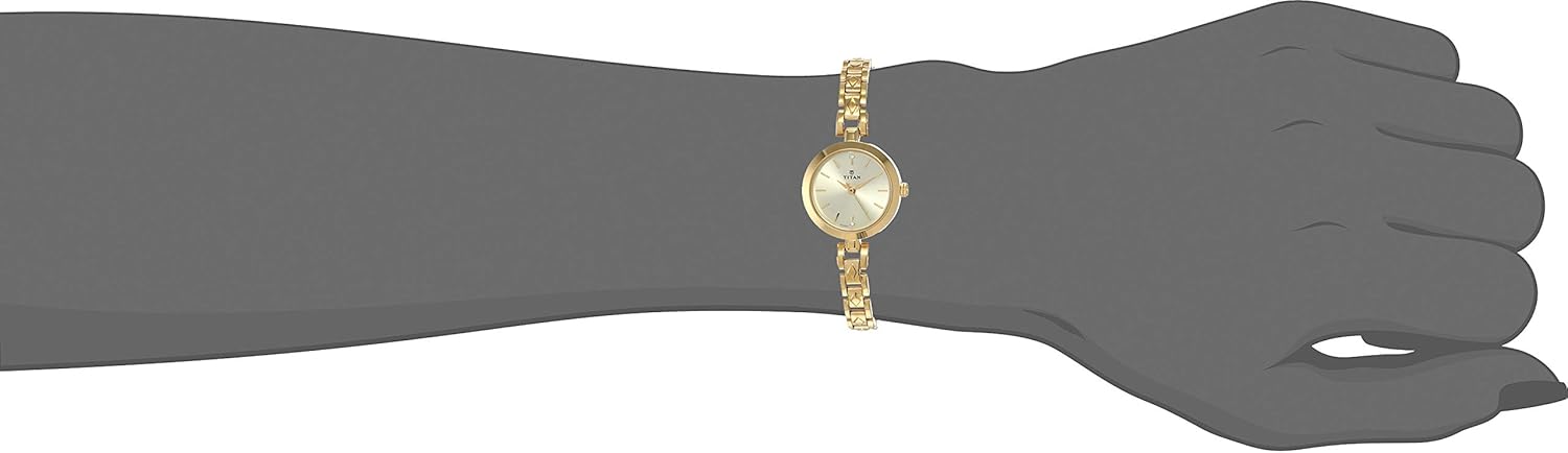 Titan Karishma Analog Champagne Dial Women's Watch