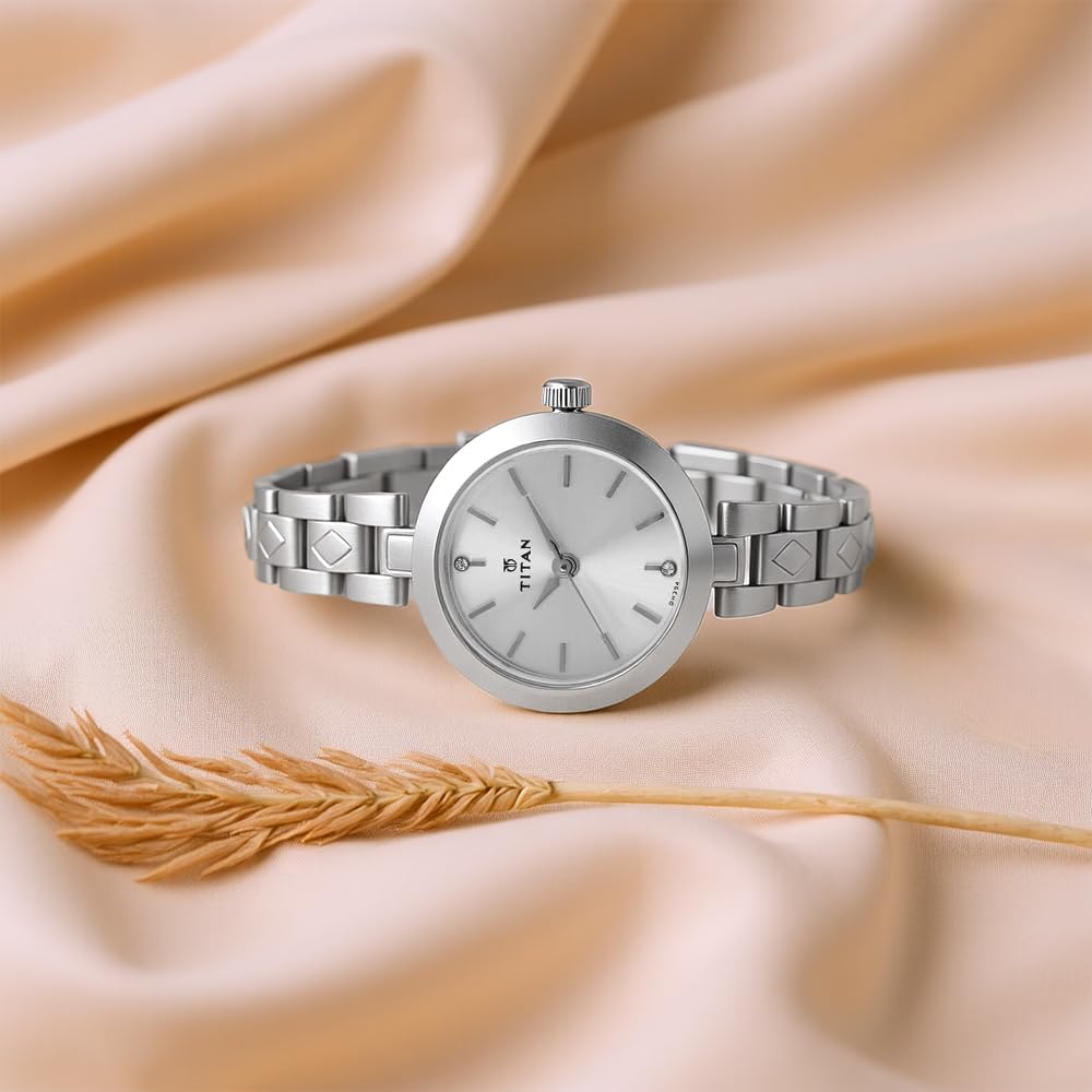 Titan Karishma Analog Silver Dial Women's Watch