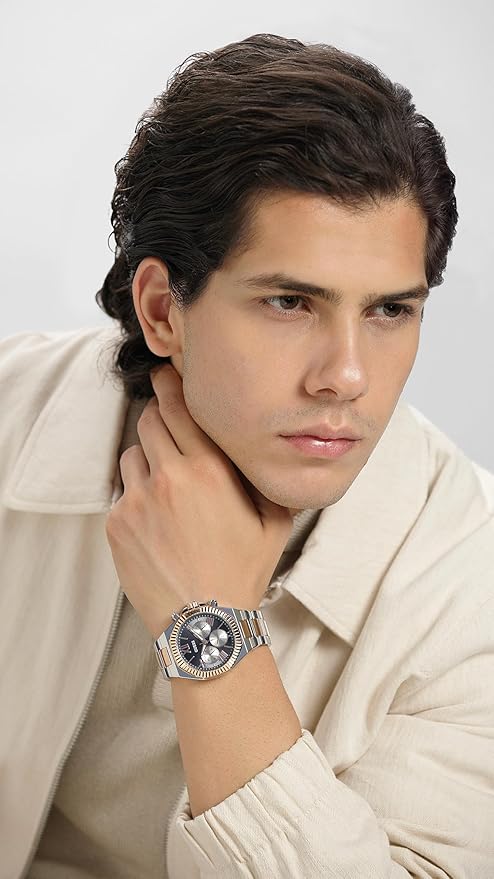 Guess Stainless Steel Analog Navy Blue Dial