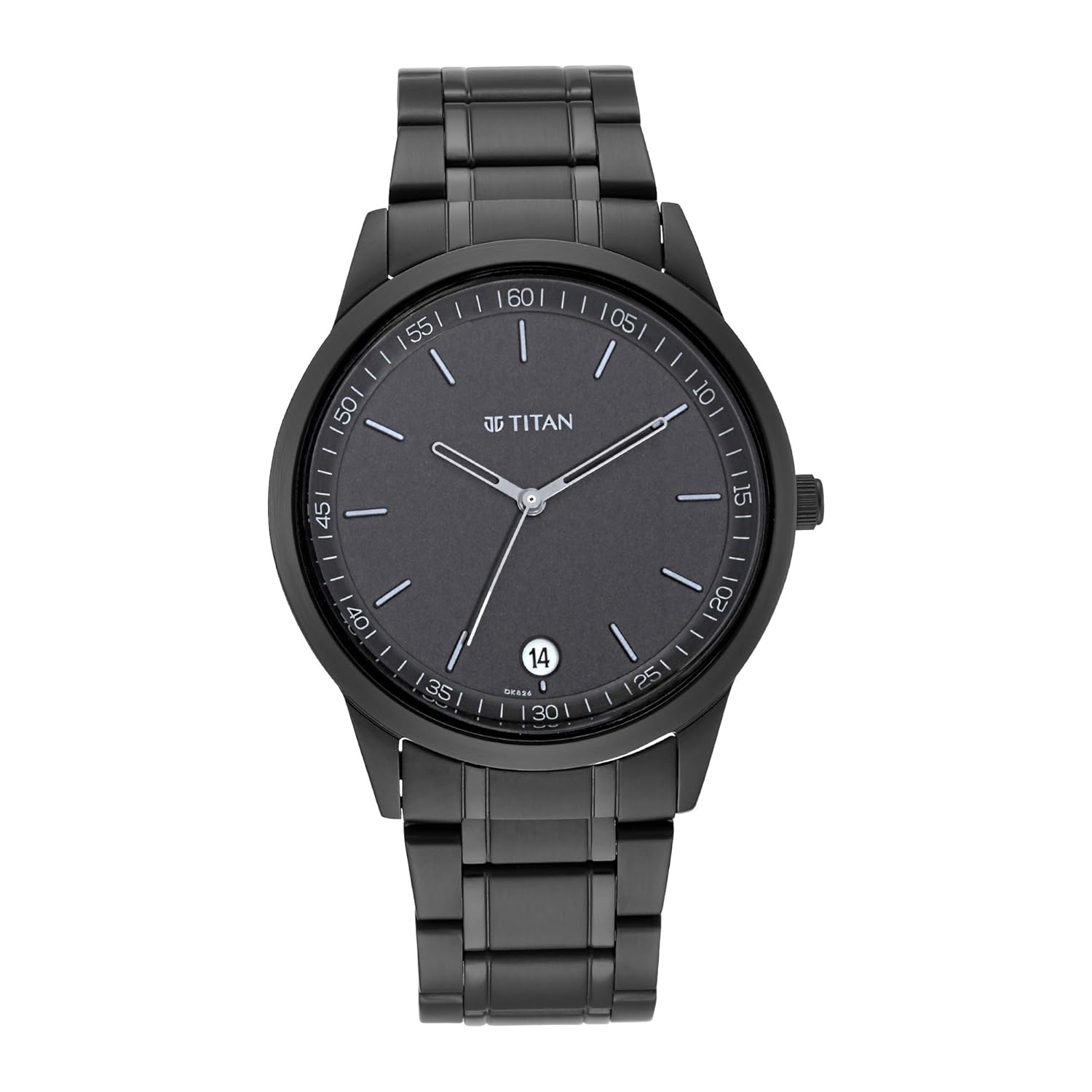 Titan Minimalist Quartz Analog with Date Black Dial