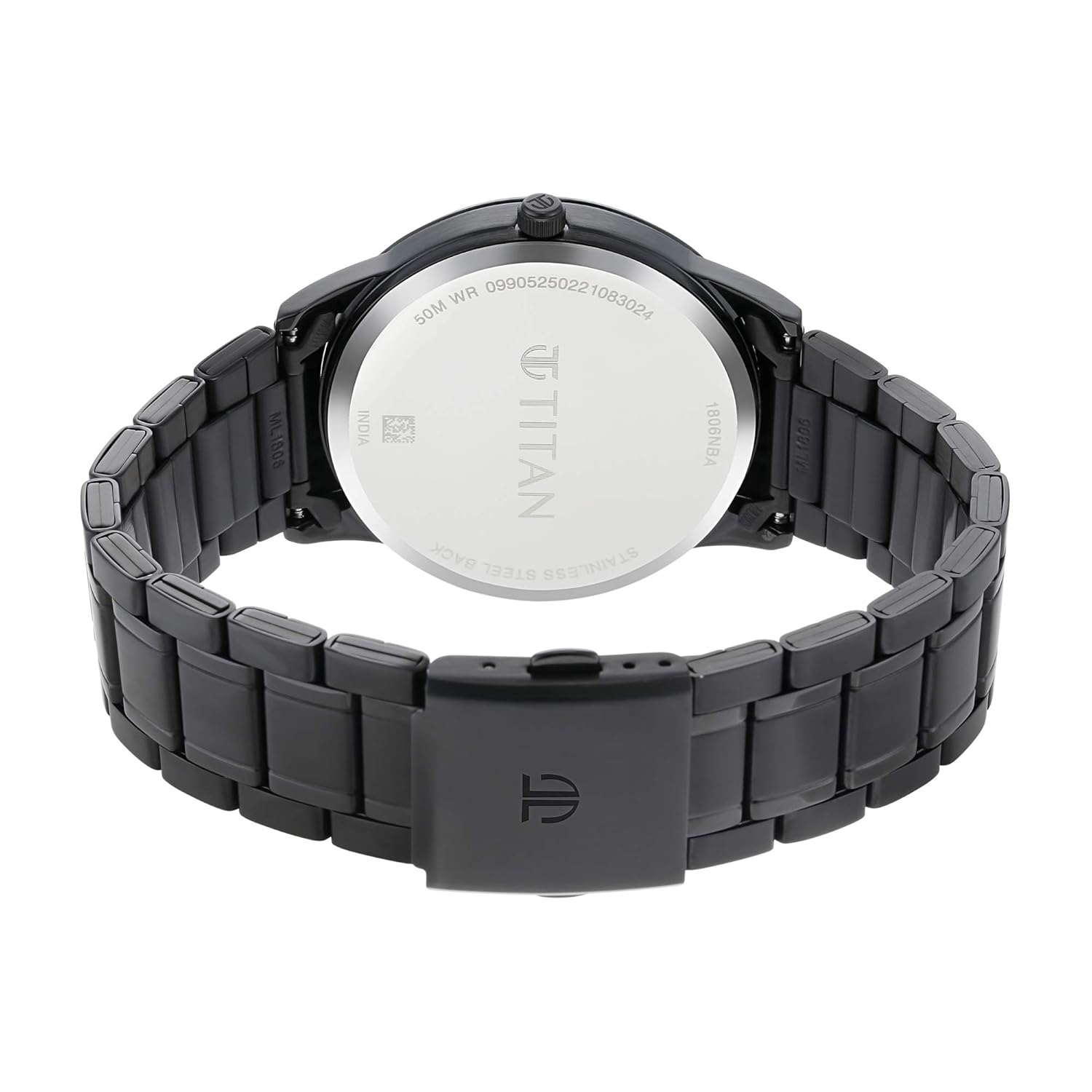 Titan Minimalist Quartz Analog with Date Black Dial