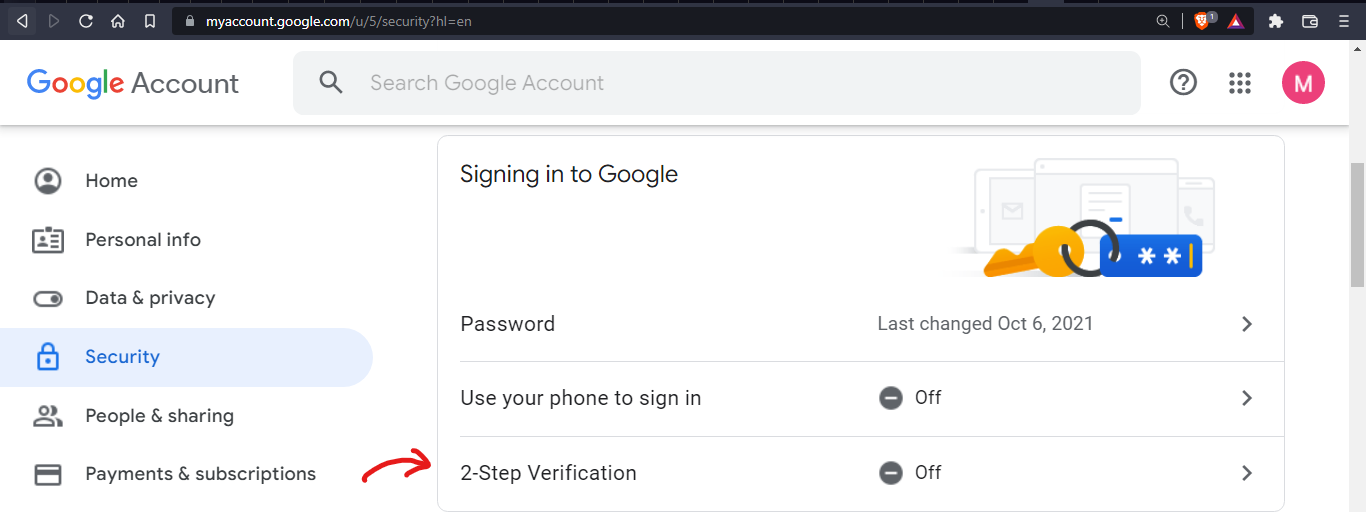2 step verification
