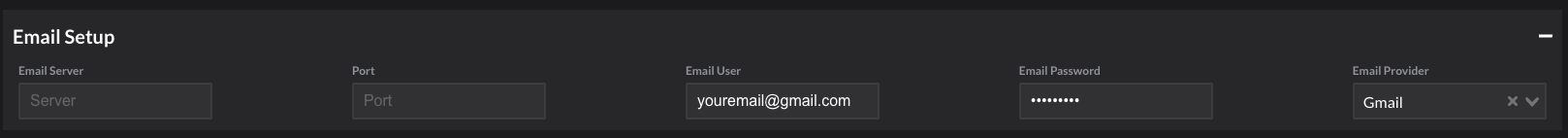 Email settings