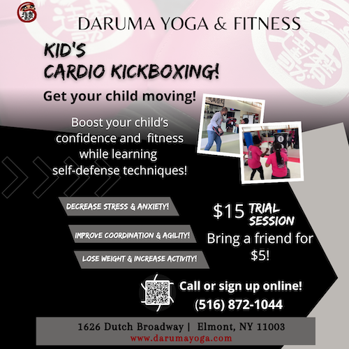 kids cardio kickboxing flyer