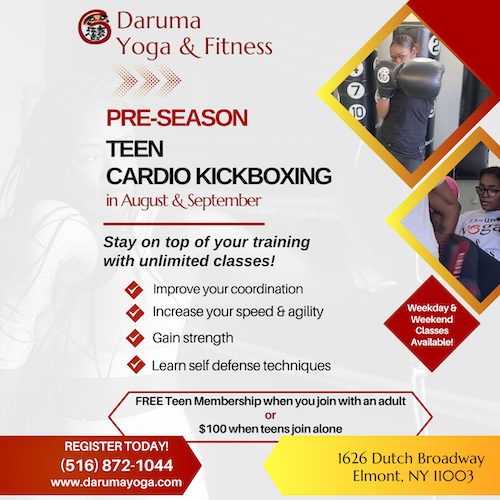 teen cardio kickboxing flyer
