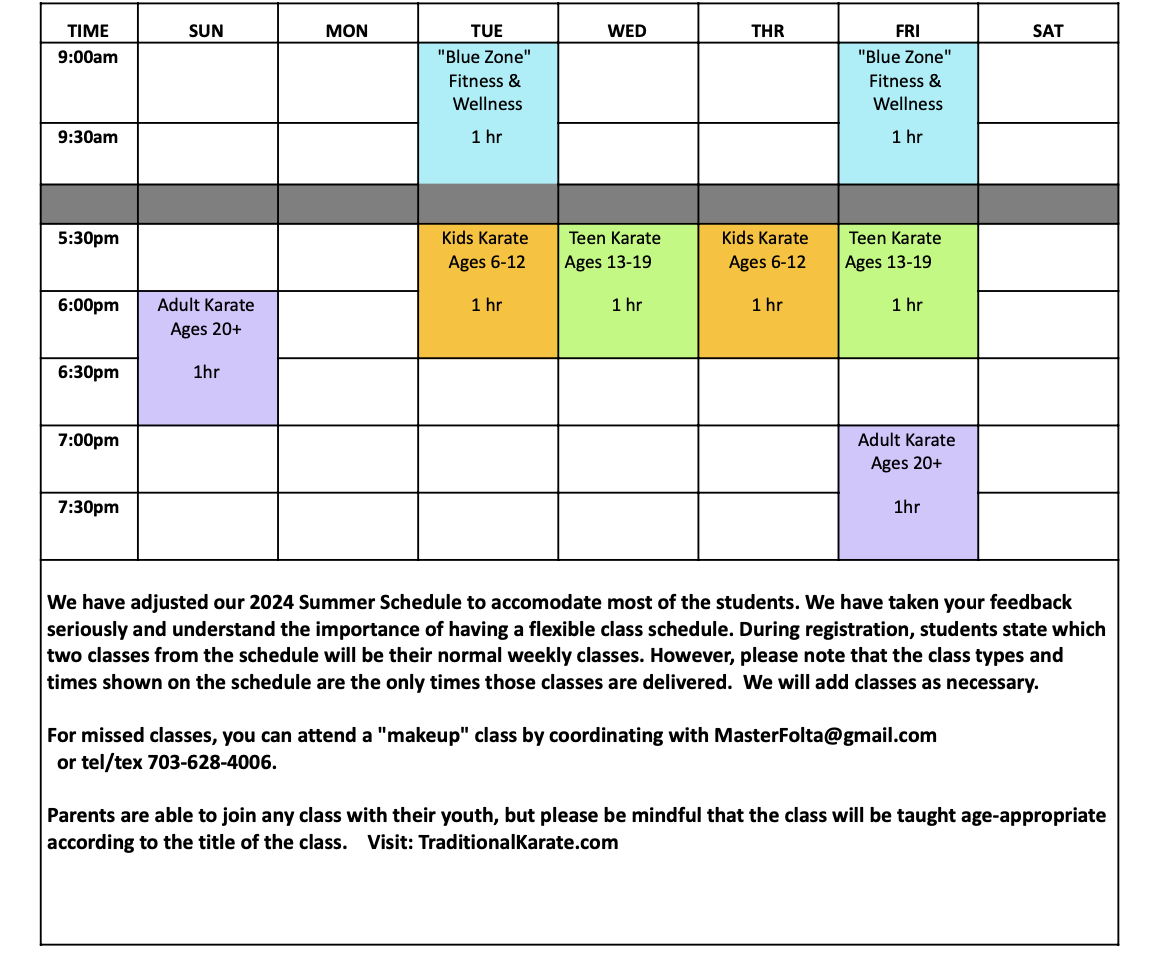 schedule