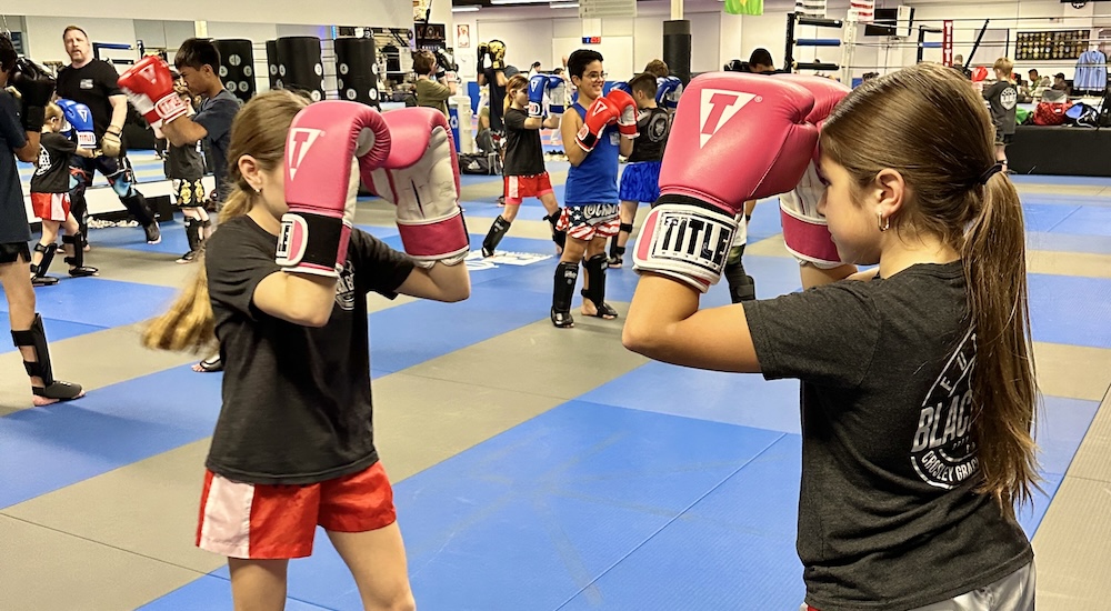Kids Muay Thai class at crosley gracie in Brentwood, CA