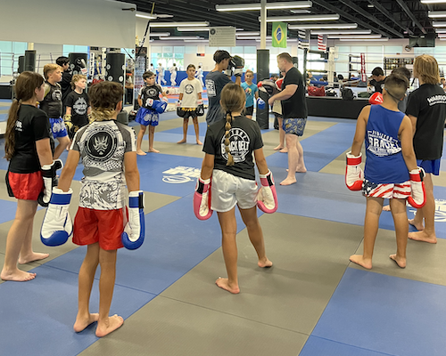 muay thai class at Crosley Gracie