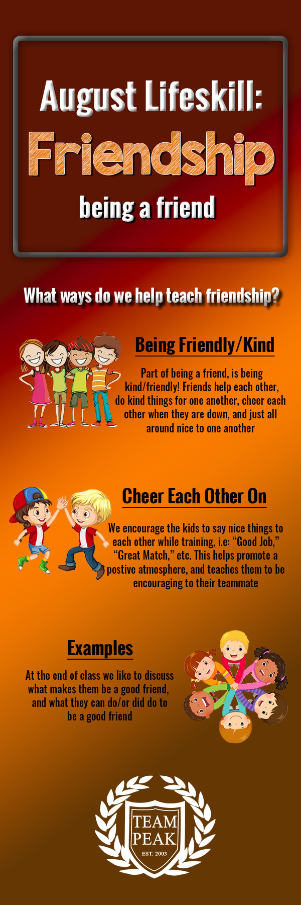 Kids MMA - Friendship Infographic