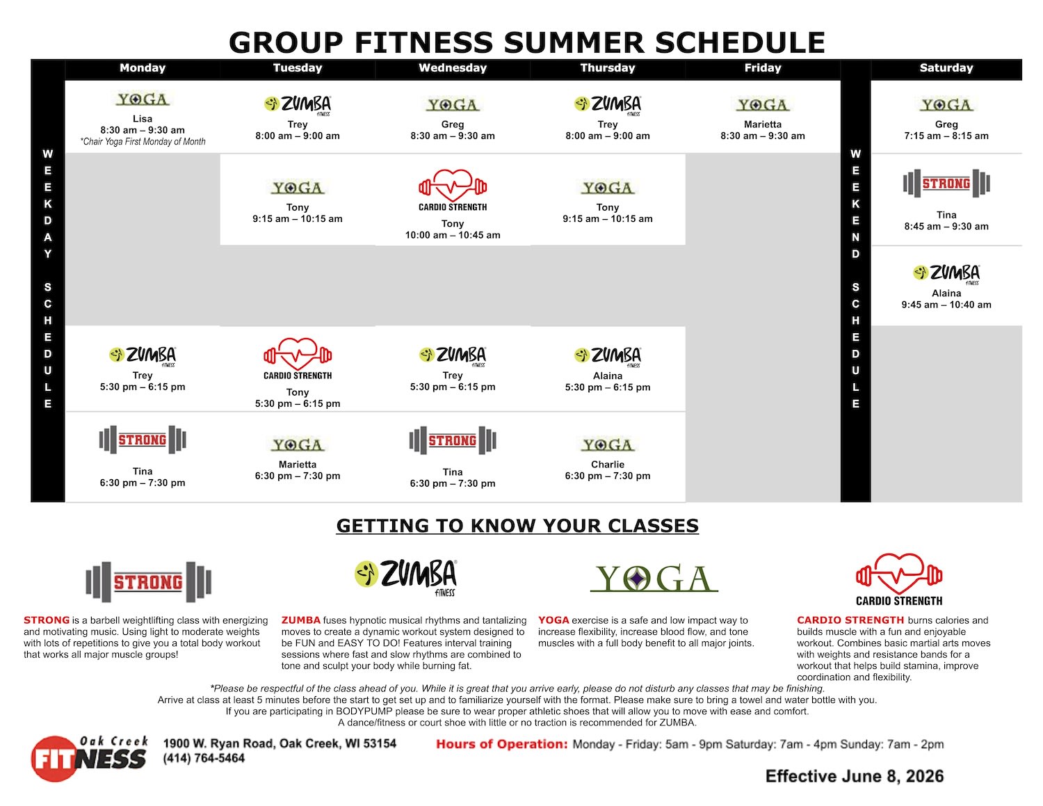 Group Fitness near Oak Creek