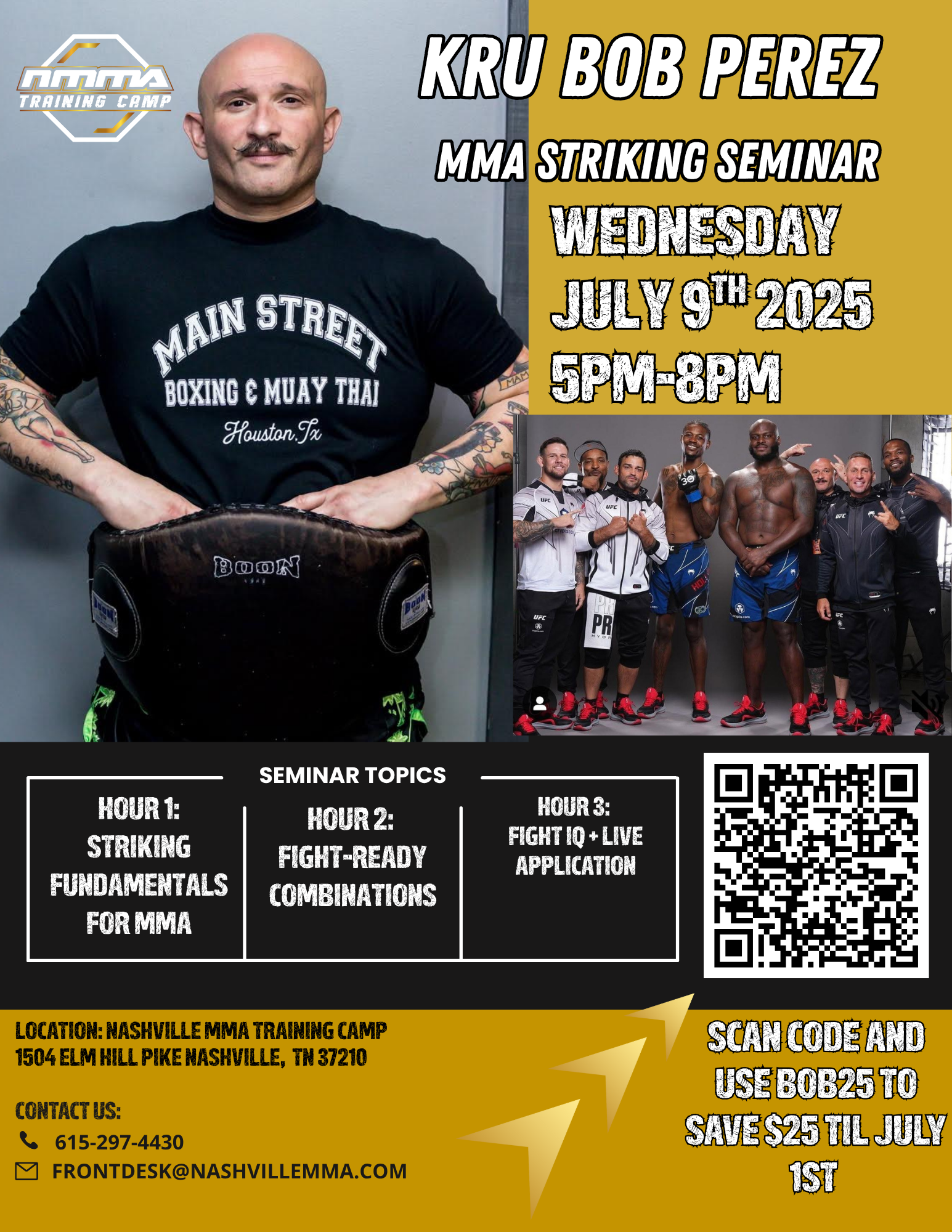 Bob Perez July 2025 Event Flyer