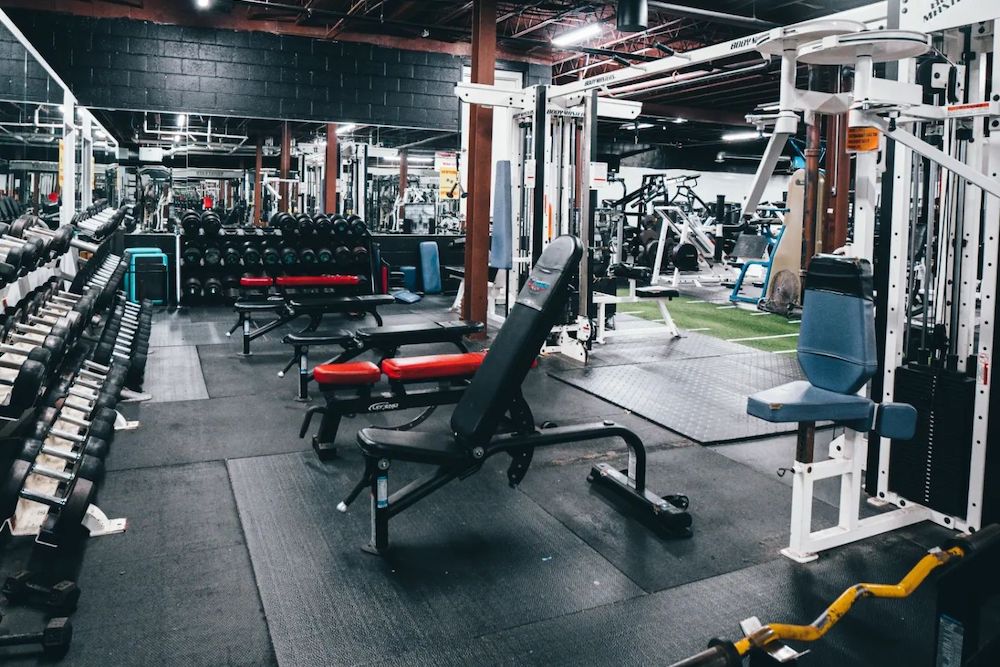 Strength and conditioning area at Wright's Gym