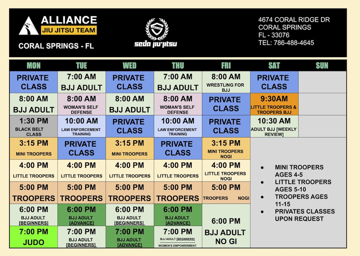 Kids Brazilian Jiu Jitsu near Coral Springs