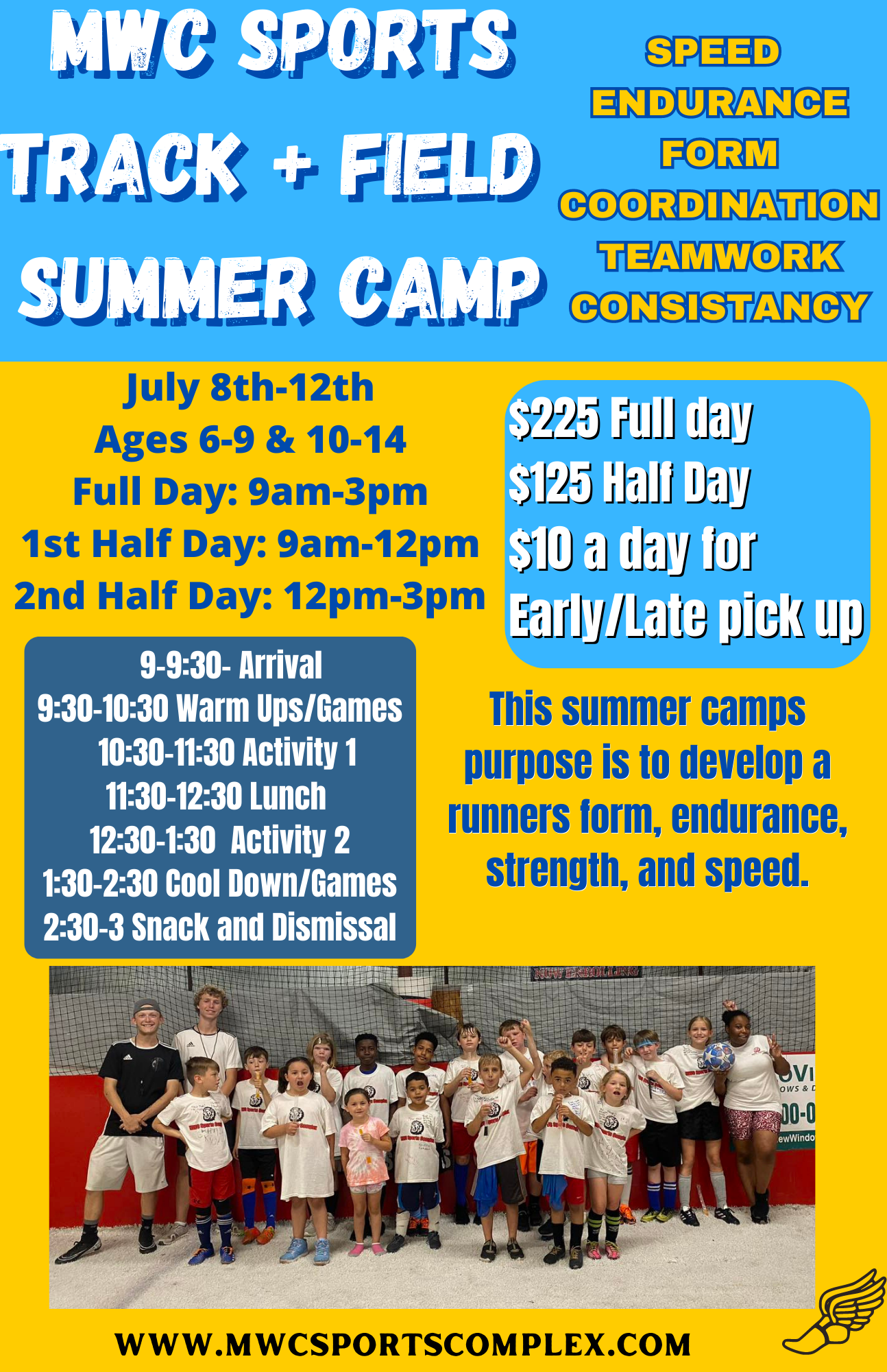 Youngsville Summer Track And Field Camp MWC Sports Complex